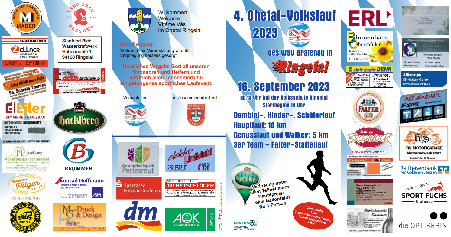 Einladung des WSV Grafenau zum Ohetallauf am 16.09.2023