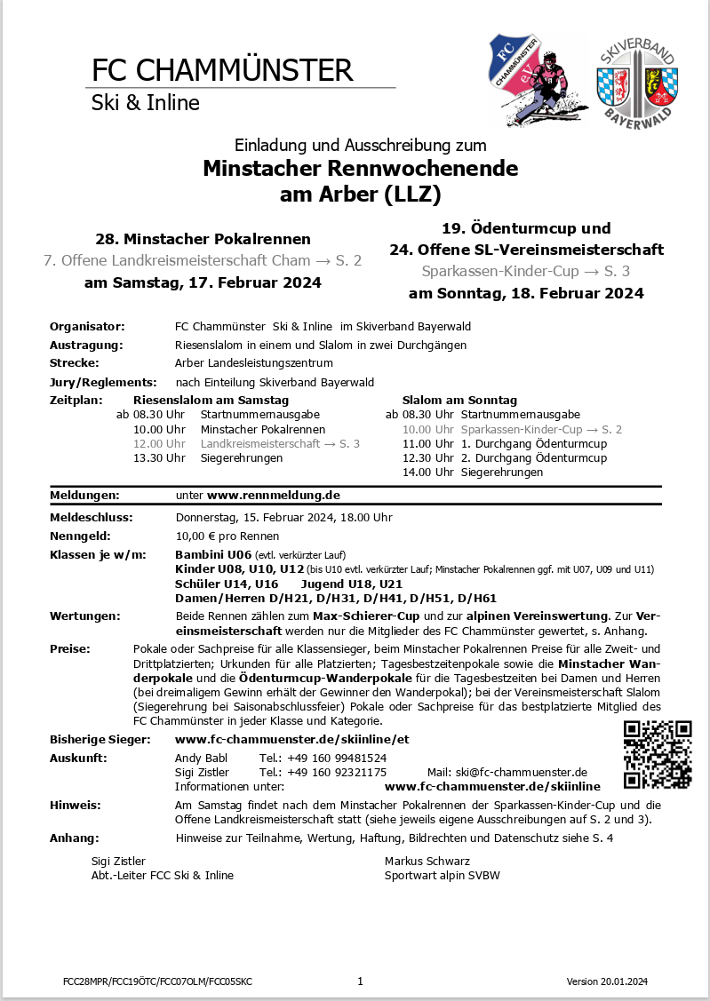 FC Chammünster Rennwochenende