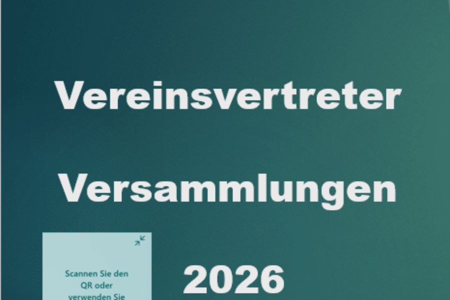 SAVE THE DATE Vereinsvertreter Versammlung 2026